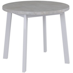 Изображение товара Стол вставка-бабочка раскладной 90-120x90x76, 5см, Бетон Лайт, белый Bradex Home Next RF 0021 (круглая столешница, 4 ножки)