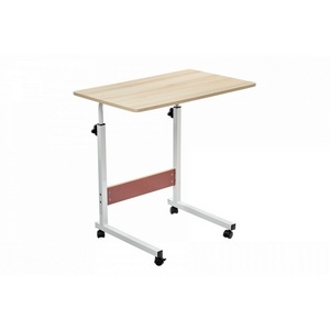Изображение товара Стол (регулировка по высоте) многофункциональный на колесах, 60x40 см, «РОЛЛ», ножки, регул.высота, мдф, металл, св. дерево, белый Bradex Home РОЛЛ TD 0730 (прямоугольная столешница, П-образная опора)