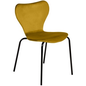 Изображение товара Стул горчичный велюр с чёрными ножками Bradex Home Seven RF 0252