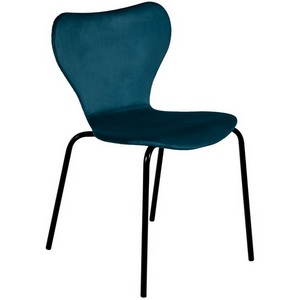 Изображение товара Стул тёмно-бирюзовый велюр с чёрными ножками Bradex Home Seven RF 0255
