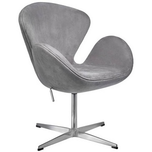 Изображение товара Кресло Bradex Home SWAN STYLE CHAIR серый, искусственная замша FR 0654