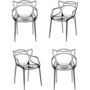 Изображение товара Комплект из 4-х стульев Bradex Home Masters прозрачный серый (FR 0705К)