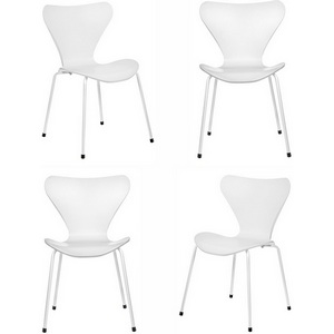 Изображение товара Комплект из 4-х стульев Bradex Home Seven Style белый с белыми ножками (FR 0819K)
