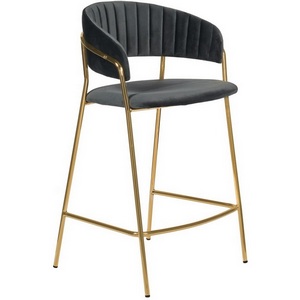 Изображение товара Стул Bradex Home полубарный Turin черный с золотыми ножками (FR 0891)