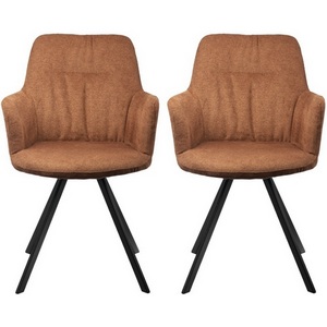Изображение товара Комплект из 2-х стульев Bradexhome Grant терракотовый шенилл на поворотном механизме