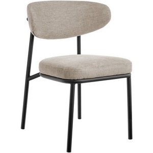 Изображение товара Стул Bradexhome Lucas 2 латте шенилл с чёрными ножками