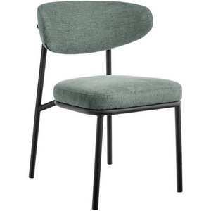 Изображение товара Стул Bradexhome Lucas 2 шалфей шенилл с чёрными ножками