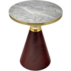 Изображение товара Кофейный столик Vision диам.40см x 54см, металл под дерево, керамика Bradexhome FR 1036 (круглая столешница)