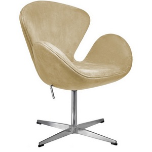 Изображение товара Кресло SWAN STYLE CHAIR карамельный, искусственная замша Bradex Home арт.FR 1045