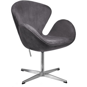 Изображение товара Кресло SWAN STYLE CHAIR тёмно-серый, искусственная замша Bradex Home арт.FR 1046