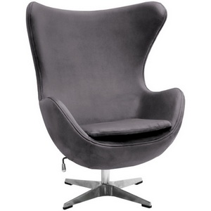 Изображение товара Кресло EGG STYLE CHAIR тёмно-серый, искусственная замша Bradex Home арт.FR 1048