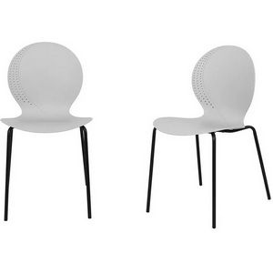 Изображение товара Комплект из 2-х стульев Wave серый с черными ножками Bradex Home FR 1065P