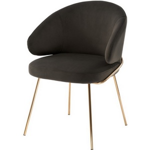 Изображение товара Стул-полукресло Bradex Home Emil графит с золотыми ножками (RF 0544)