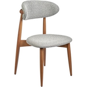 Изображение товара Стул Bradex Home Lucas светло-серый букле с ножками цвета орех (RF 0547)
