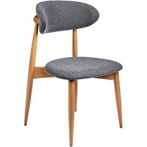 Изображение товара Стул Bradex Home Lucas темно-серый букле с ножками цвета орех (RF 0548)