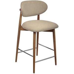 Изображение товара Стул с нагрузкой 120 кг полубарный Bradexhome Lucas 3 латте букле ножки цвета орех