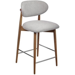 Изображение товара Стул полубарный Bradexhome Lucas 3 серый букле ножки цвета орех