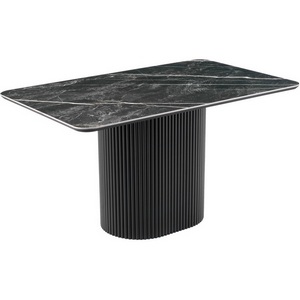 Изображение товара Стол на 4 персоны Festa 140x85x77см, керамогранит Wacom мрамор Bradexhome RF 0806 (прямоугольная столешница)