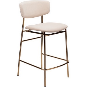 Изображение товара Стул полубарный Bradex Home Elle кремовый с золотыми ножками RF 0817