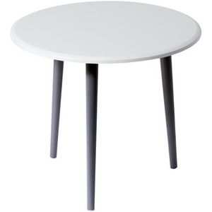 Изображение товара Стол с закругленными углами журнальный Калифорния Манхэттен белый (круглая столешница, 3 ножки)