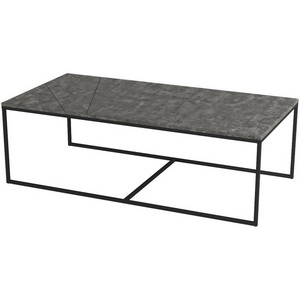 Изображение товара Стол 120x60 см журнальный Калифорния Геометрика серый бетон (прямоугольная Стол 120x60 смешница, П-образная опора)