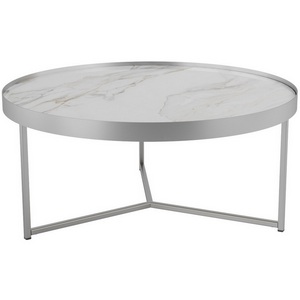 Изображение товара Стол журнальный Калифорния Ориндж Калакатта/Хром (круглая столешница)