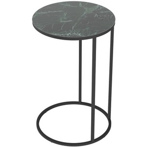 Изображение товара Стол придиванный Калифорния Остин УФ Зеленый мрамор (круглая столешница, О-образная опора)