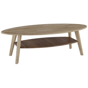 Изображение товара Стол журнальный с полкой Калифорния Серфинг дуб сонома/акация (4 ножки)