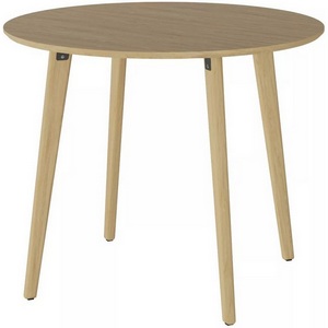 Изображение товара Стол с закругленными углами обеденный Калифорния Морган Дуб янтарный (круглая столешница, 4 ножки)