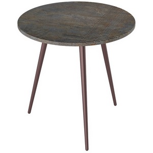 Изображение товара Стол с закругленными углами журнальный Калифорния Рикон Страйп гранж (круглая столешница, 3 ножки)