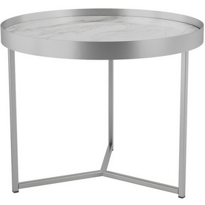 Изображение товара Стол журнальный Калифорния Тайлер Калакатта/Хром (круглая столешница)