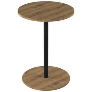 Изображение товара Стол с закругленными углами журнальный Калифорния КАТ Дуб вотан (круглая столешница)