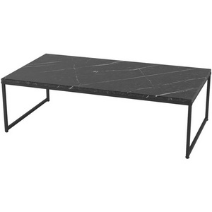 Изображение товара Стол журнальный Калифорния Инсайд черный мрамор (прямоугольная столешница, I I-образная опора)
