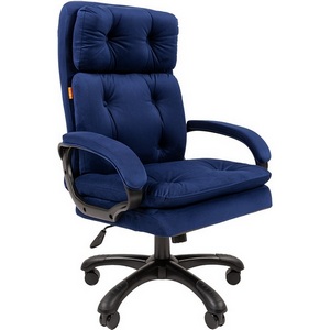 Изображение товара Стул для офиса руководителя текстиль CHAIRMAN 442 ткань (пластик,велюр/синий)