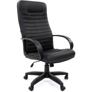 Изображение товара Стул для офиса руководителя с пластиковой крестовиной CHAIRMAN 480 LT (пластик,экокожа/черный)