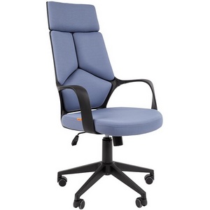 Изображение товара Стул для офиса руководителя текстиль CHAIRMAN 525 (пластик,ткань/голубой)
