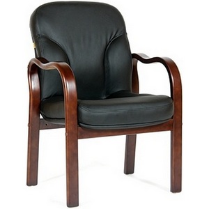 Изображение товара Компьютерное кресло - стул компьютерный с деревянным каркасом CHAIRMAN 658 (дерево,экокожа/черный)