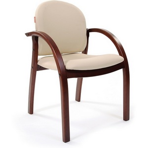 Изображение товара Компьютерное кресло - стул компьютерный с деревянным каркасом CHAIRMAN 659 Terra (дерево,экокожа/бежевый)