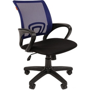 Изображение товара Кресло офисное на колесиках с каркасом из пластика CHAIRMAN 696 black (пластик,ткань,сетка/синий)