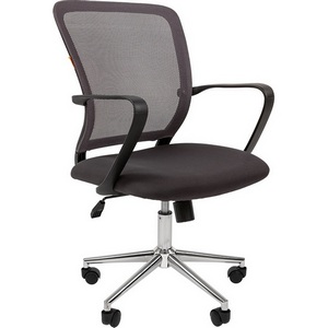 Изображение товара Стул компьютерный с сетчатой спинкой CHAIRMAN 698 хром (металл,пластик,ткань,сетка/серый)