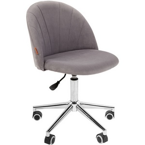 Изображение товара Кресло компьютерное с велюровой спинкой Chairman Home 117 ткань Т-53 св. серый