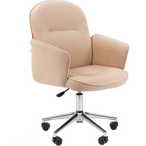 Изображение товара Кресло офисное на колесиках с регулируемой высотой Chairman Home 130 ткань Т-6 бежевый