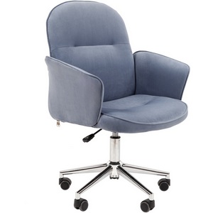 Изображение товара Кресло компьютерное с тканевой обивкой с регулировкой высоты Chairman Home 130 ткань Т-71 голубой