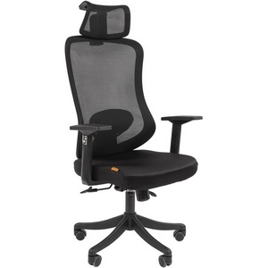 Изображение товара Стул для офиса компьютерный с регулировкой подлокотников Chairman CH563 черный пластик, черный
