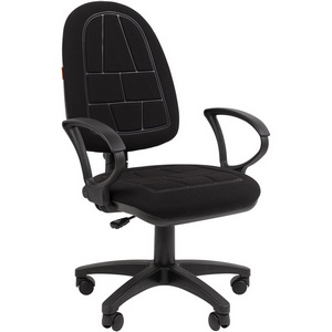 Изображение товара Кресло компьютерное с тканевой обивкой с регулировкой высоты Chairman 205 ткань T08 черный
