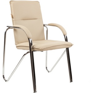 Изображение товара Кресло компьютерное с подлокотниками Chairman CH851 экокожа, бежевый (2 шт.)