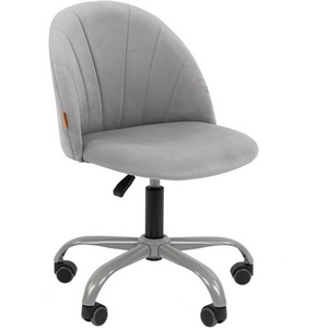 Изображение товара Стул для офиса с тканевой обивкой Chairman Home 117 ткань Т-53 св. серый, серая крестовина