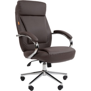 Изображение товара Офисное кресло Chairman 794 Россия хром экокожа коричневая