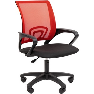 Изображение товара Кресло офисное на колесиках с подлокотниками Chairman 696LT N TW-69 красный