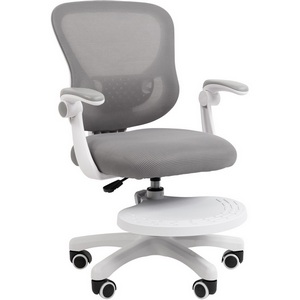 Изображение товара Кресло детское компьютерное CHAIRMAN CH106 серый, с подножкой 7187532